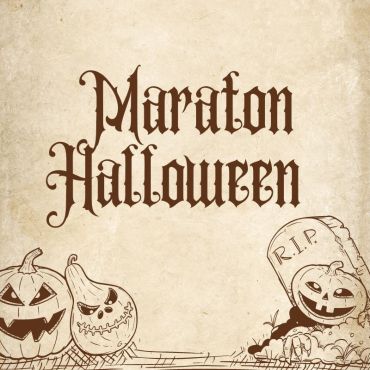 Brown Vintage scroll Halloween Party Poster (1920 x 1080 px) (800 x 800 px)