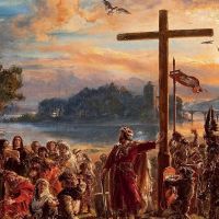 Jan Matejko, Przyjęcie chrześcijaństwa, 965 r. n.e., z cyklu „Dzieje cywilizacji w Polsce”